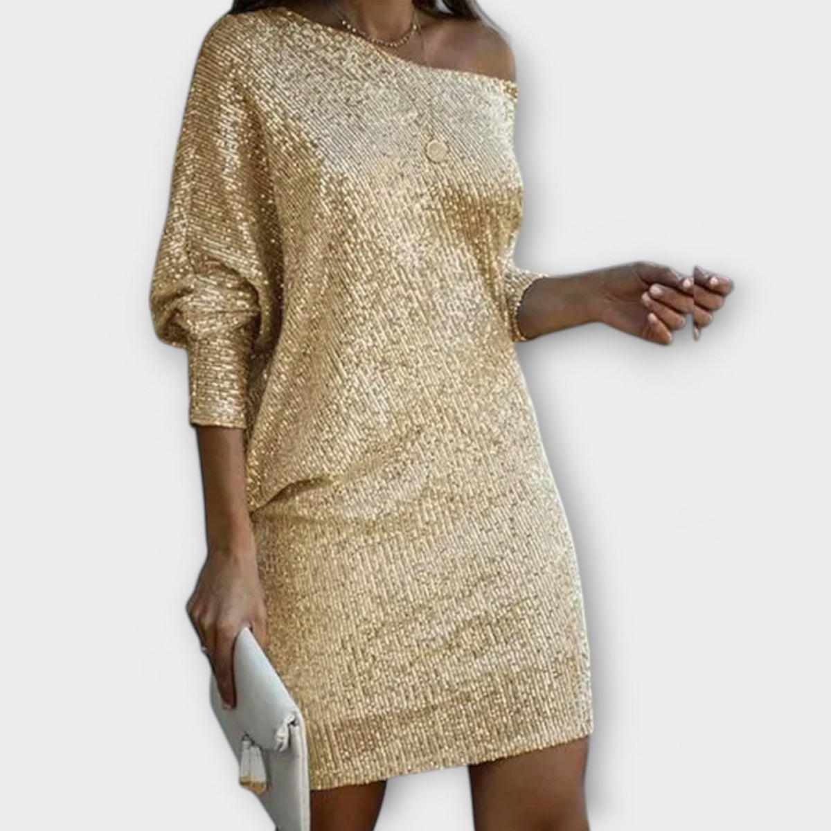 Gouden Partykleed met Pailletten