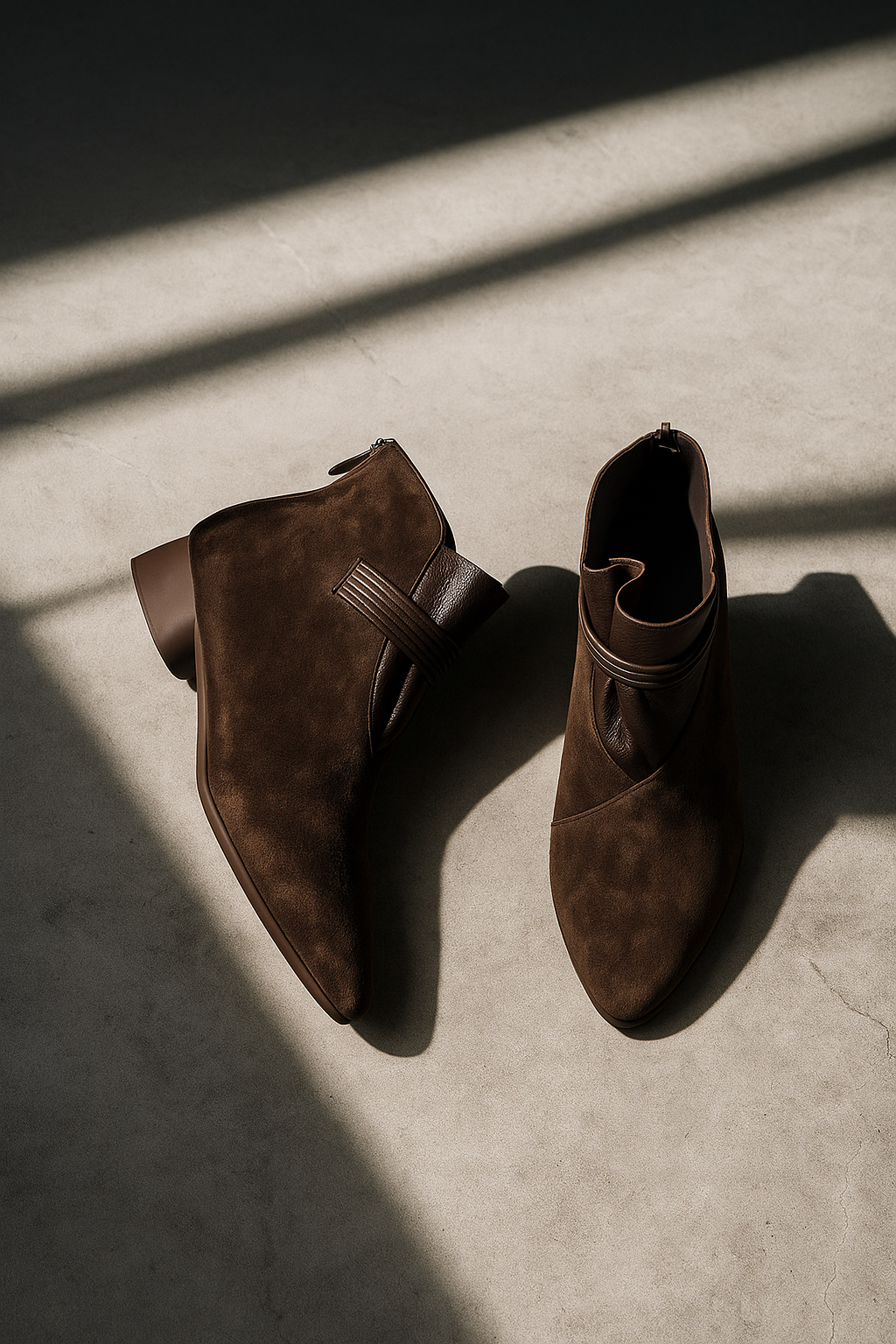 Vivienne Suede Boots with Italian Crest