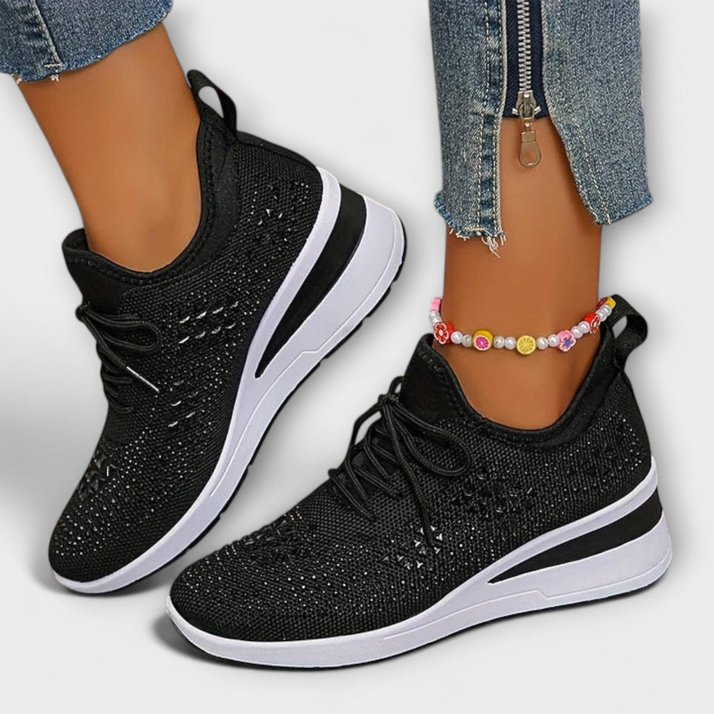 Gisela - Sprankelende Sneakers met Strass