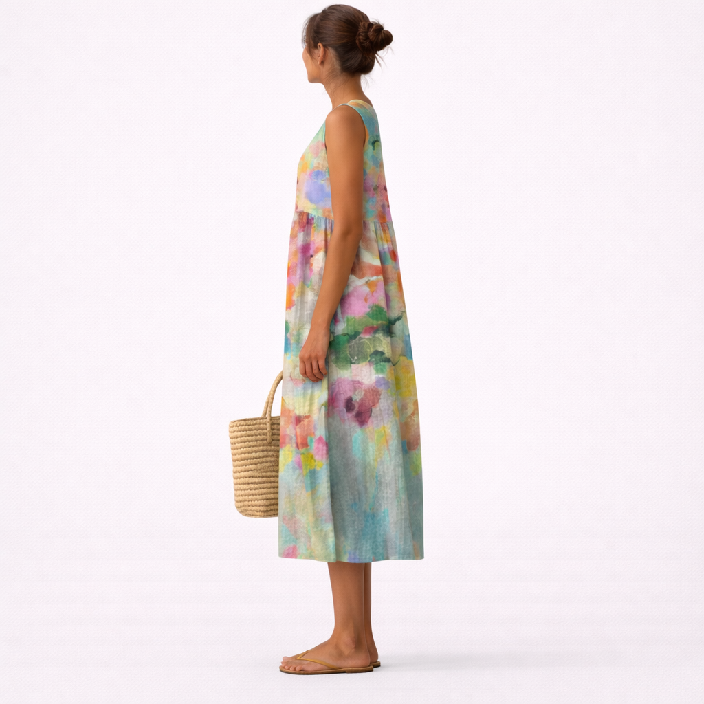 Karla™ | Elegante Multi-kleur Midi Jurk