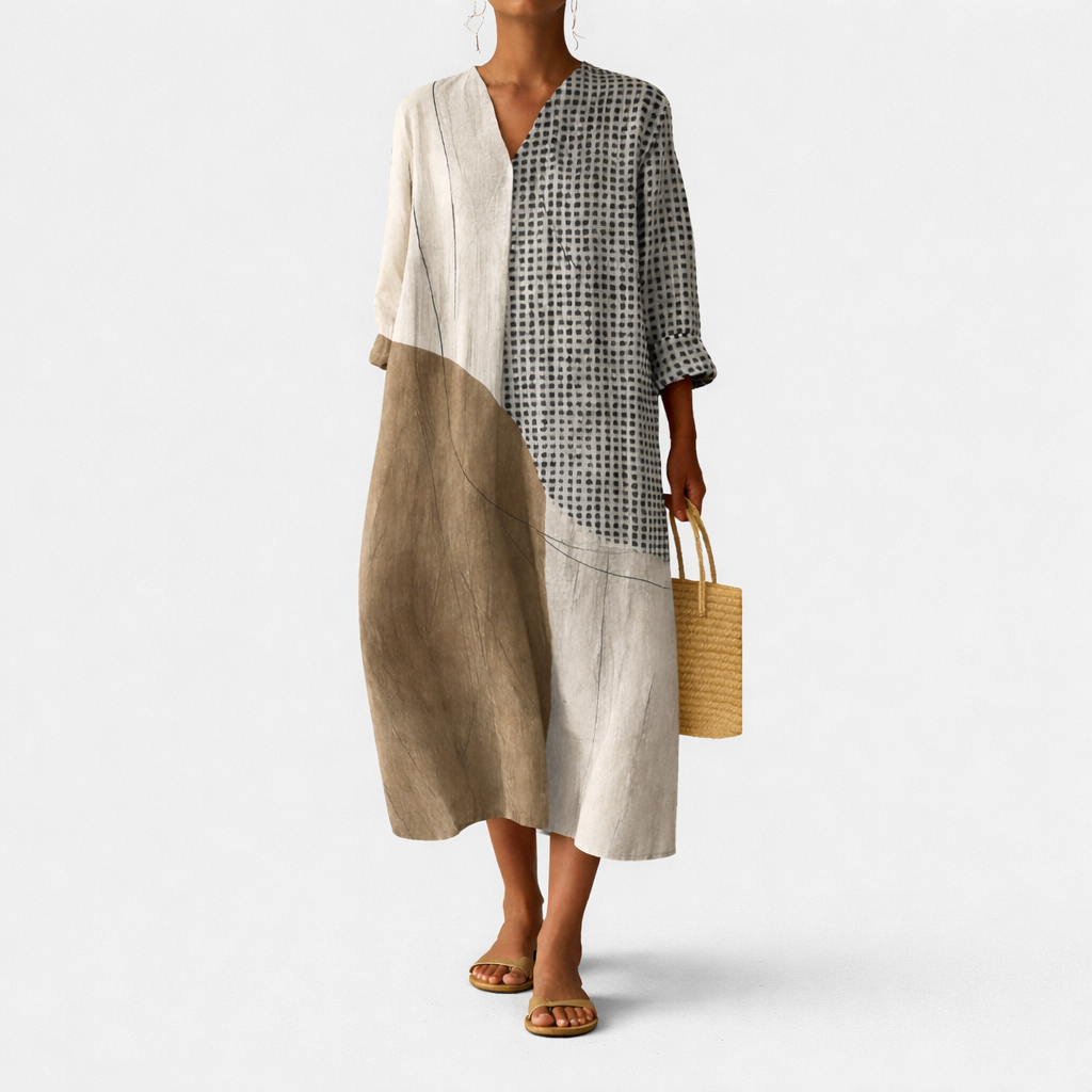 Emma™ | Elegante Gestreepte Jurk