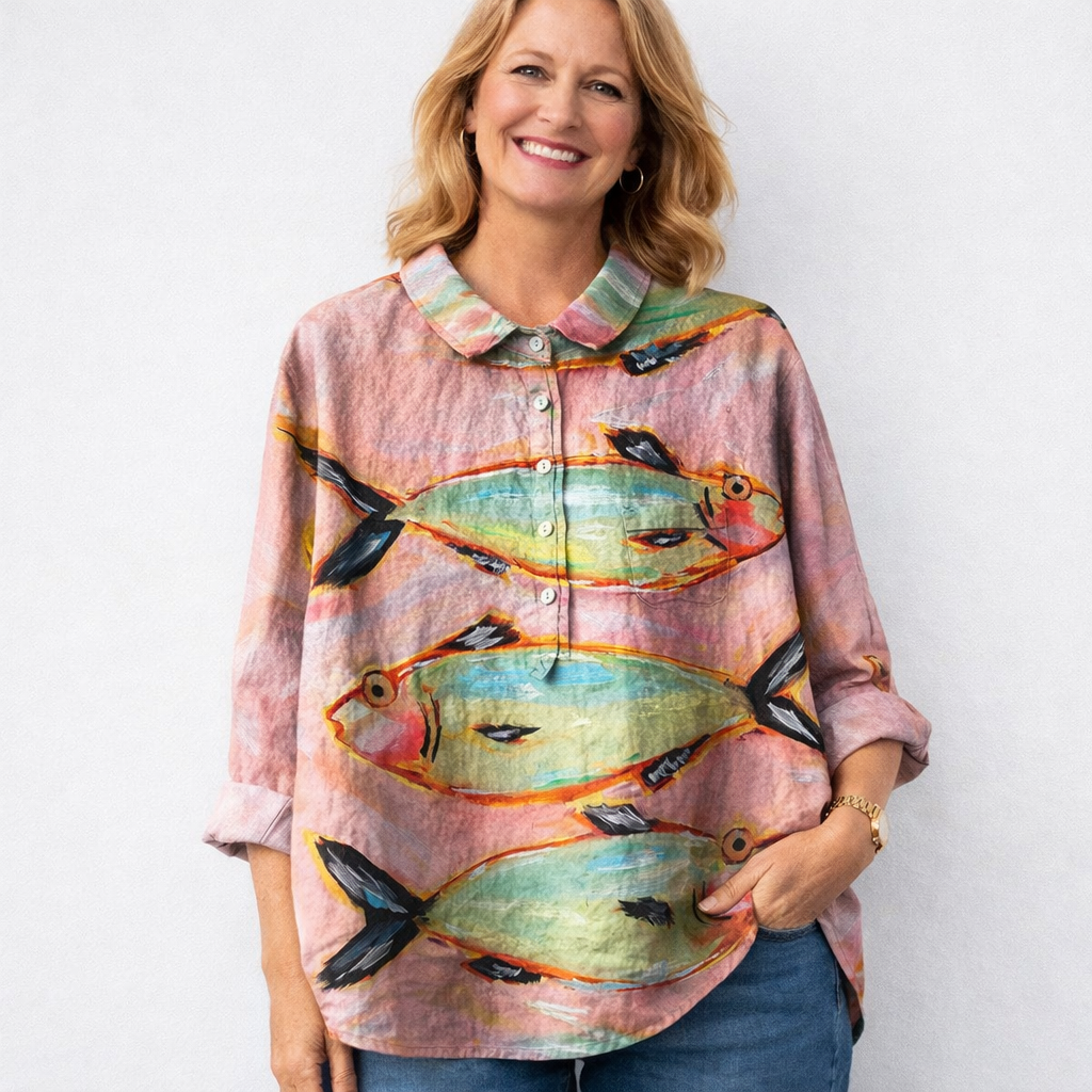 Eliza | Moderne linnen blouse