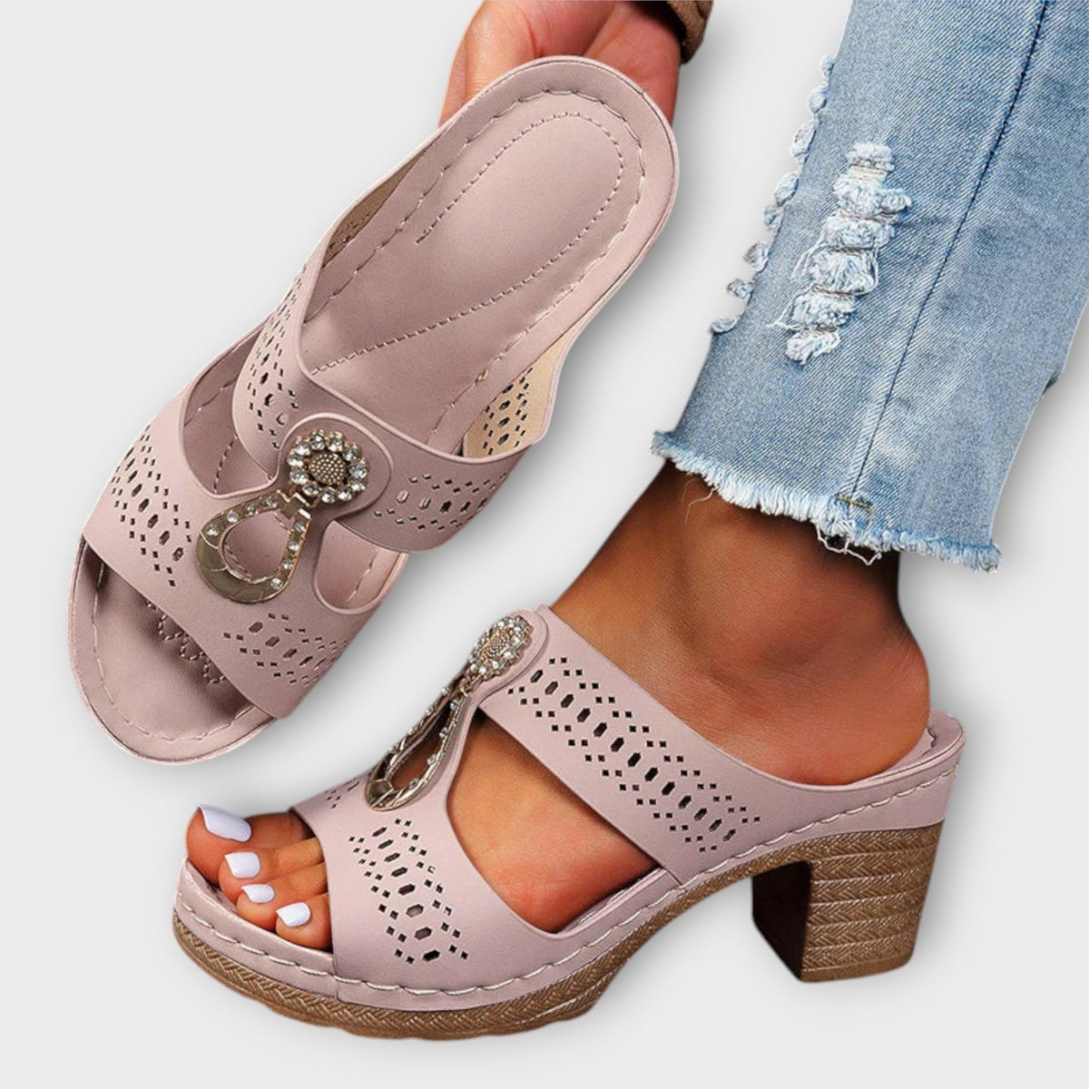 Margarete - Stijlvolle Zwarte Sandalen