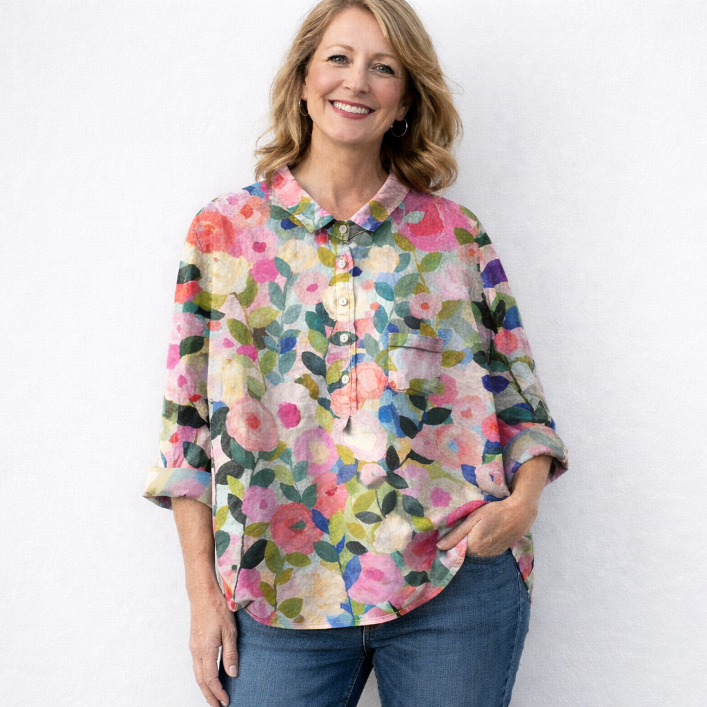 Leah | Moderne linnen blouse