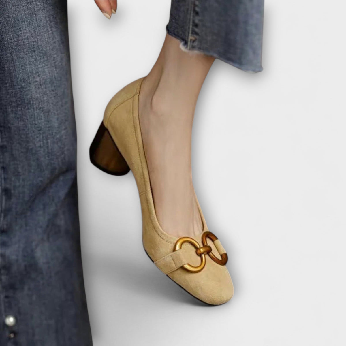 Mathilde - Pumps met Gouden Gesp