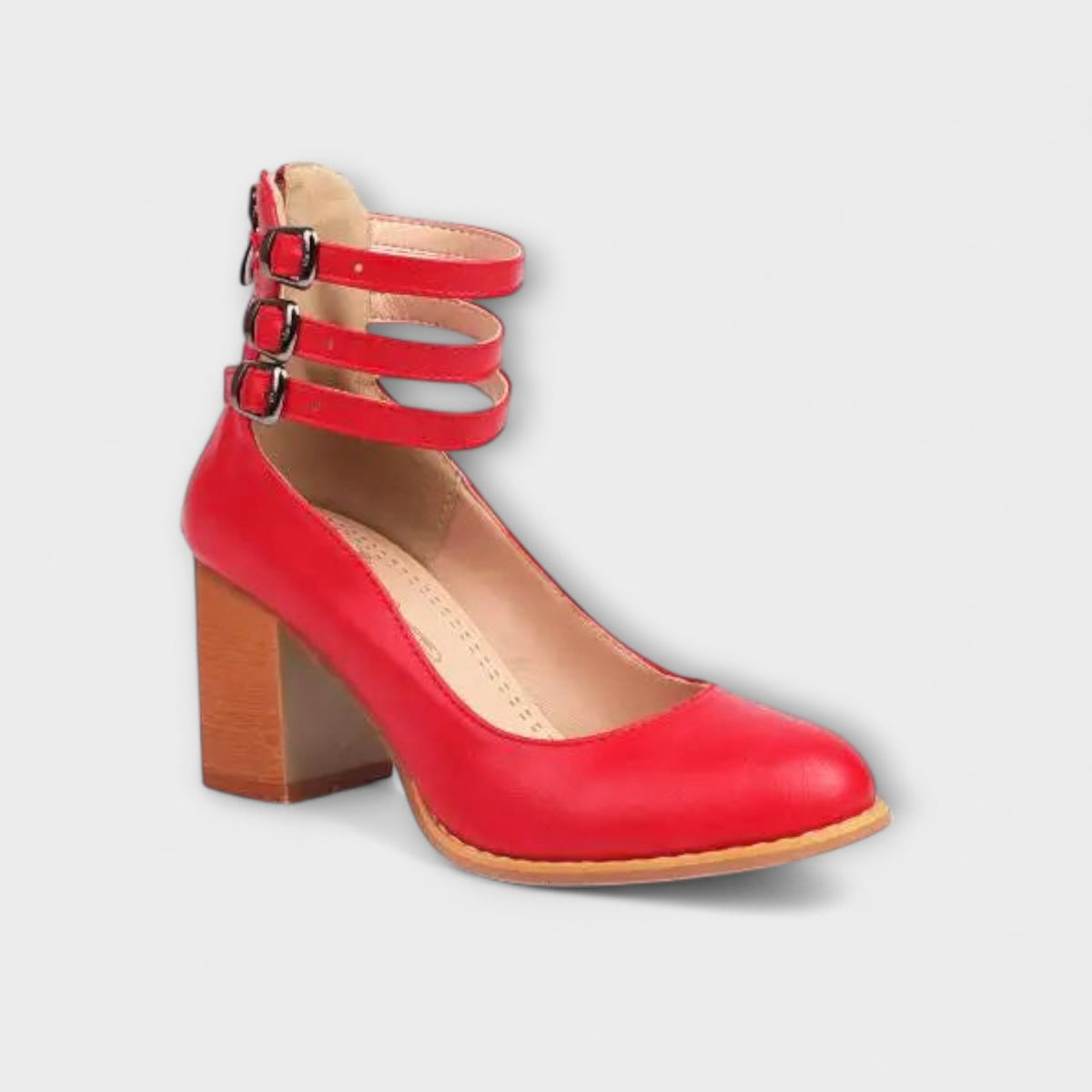 Annegret - Rode Pumps met Bandjes