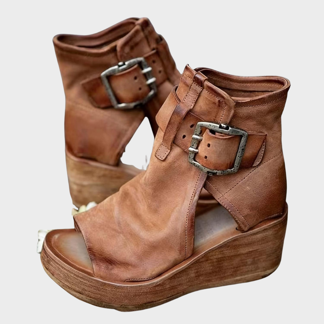 Vreni – Zomerse Wedge Sandalen in Vintage Look