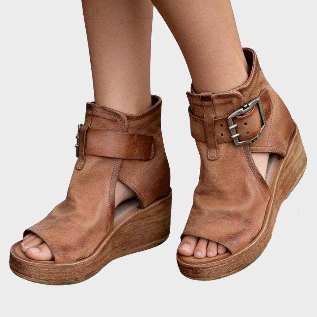 Vreni – Zomerse Wedge Sandalen in Vintage Look
