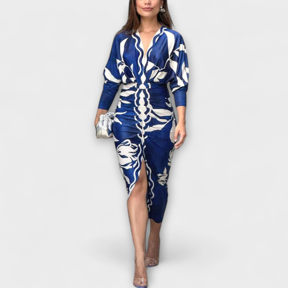 Cleo - Dolman-Midikleid met Braziliaanse print