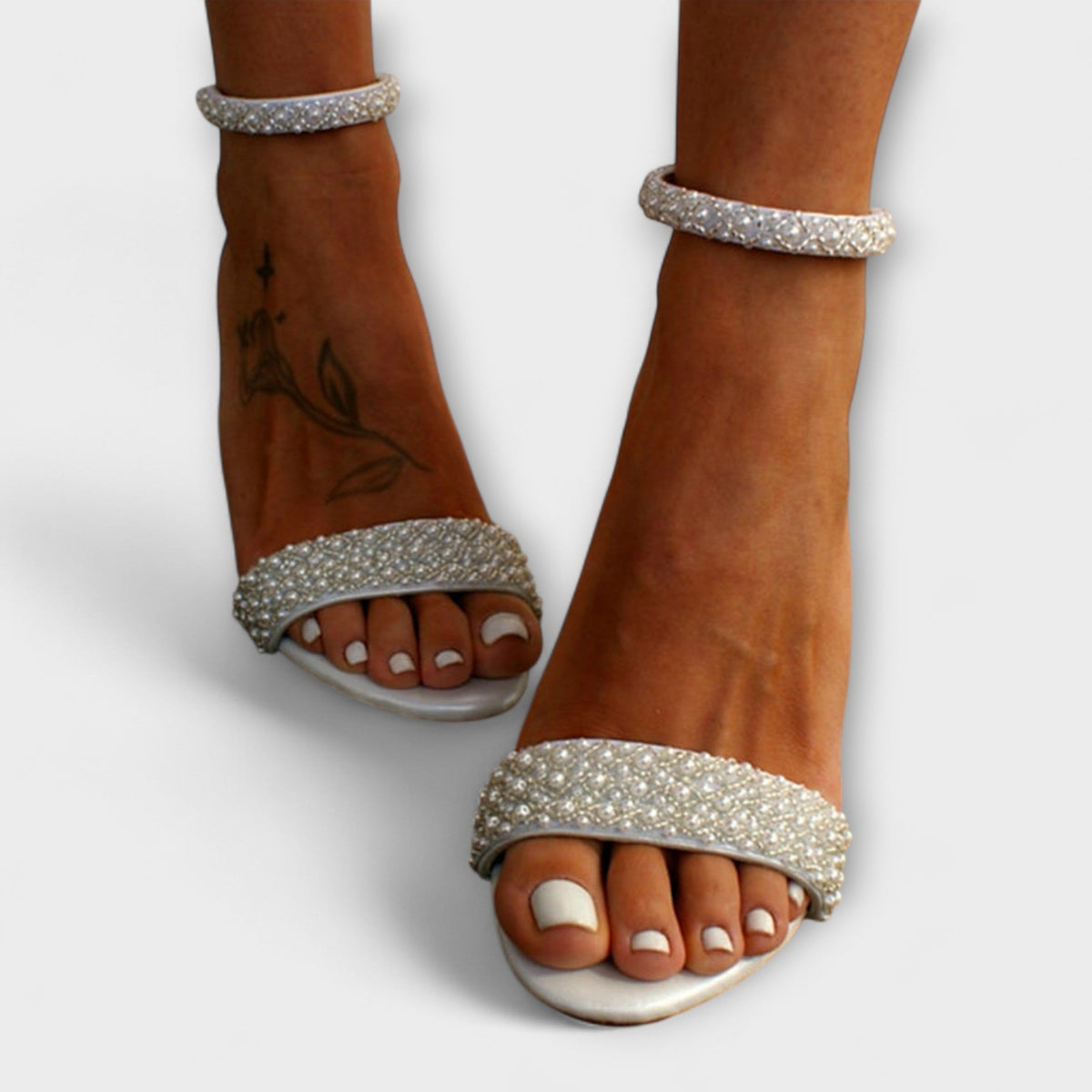 Marga - Elegante Parel-Brautsandaletten