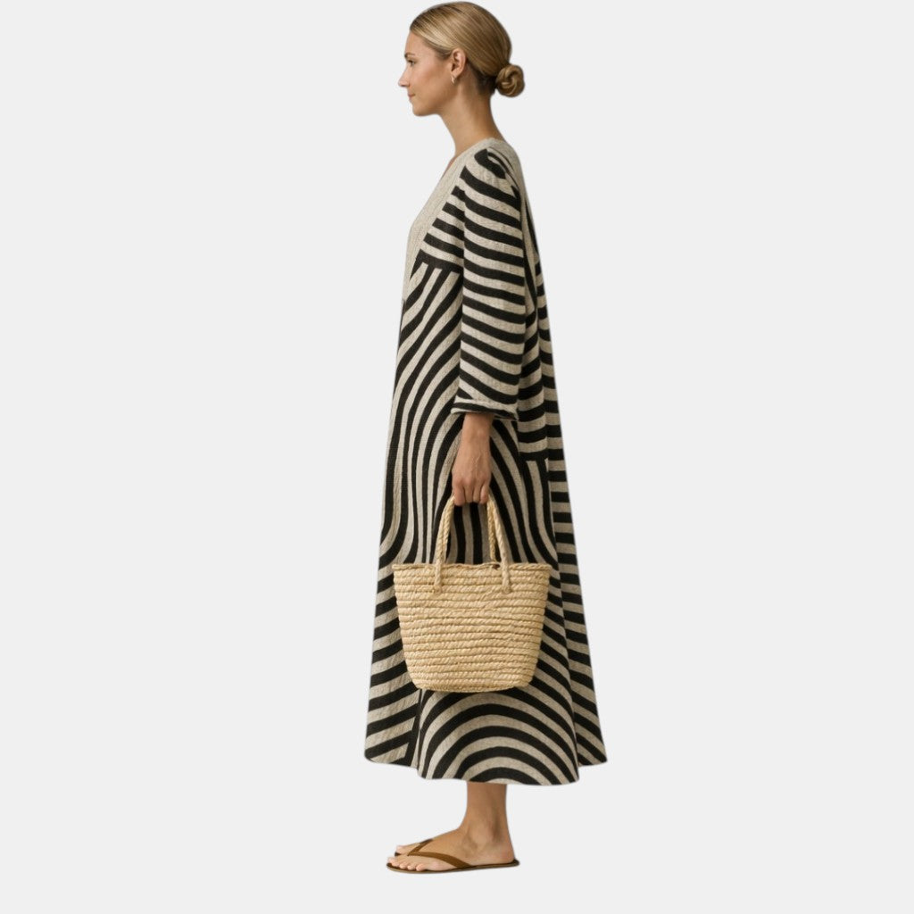 Freja™ | Elegante Gestreepte Jurk