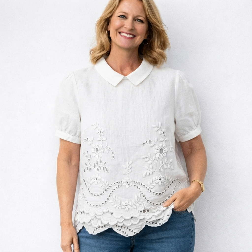 Adèle | Geborduurde Blouse