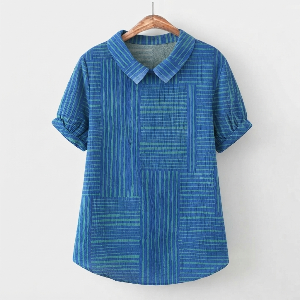 Margaux | Geometric Striped Shirt