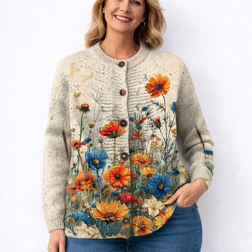 Isolyn™ | Vintage Gebreide Cardigan voor Dames