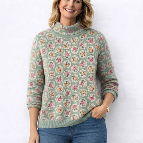 Coralie™ - Turtleneck Sweater for the Garden
