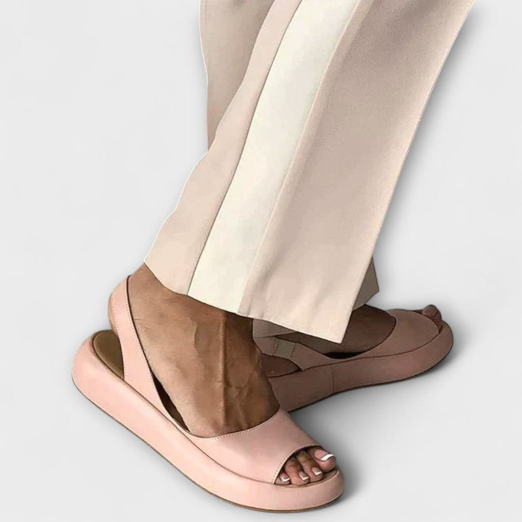 Edeltrud - Roze Blokhak Sandalen