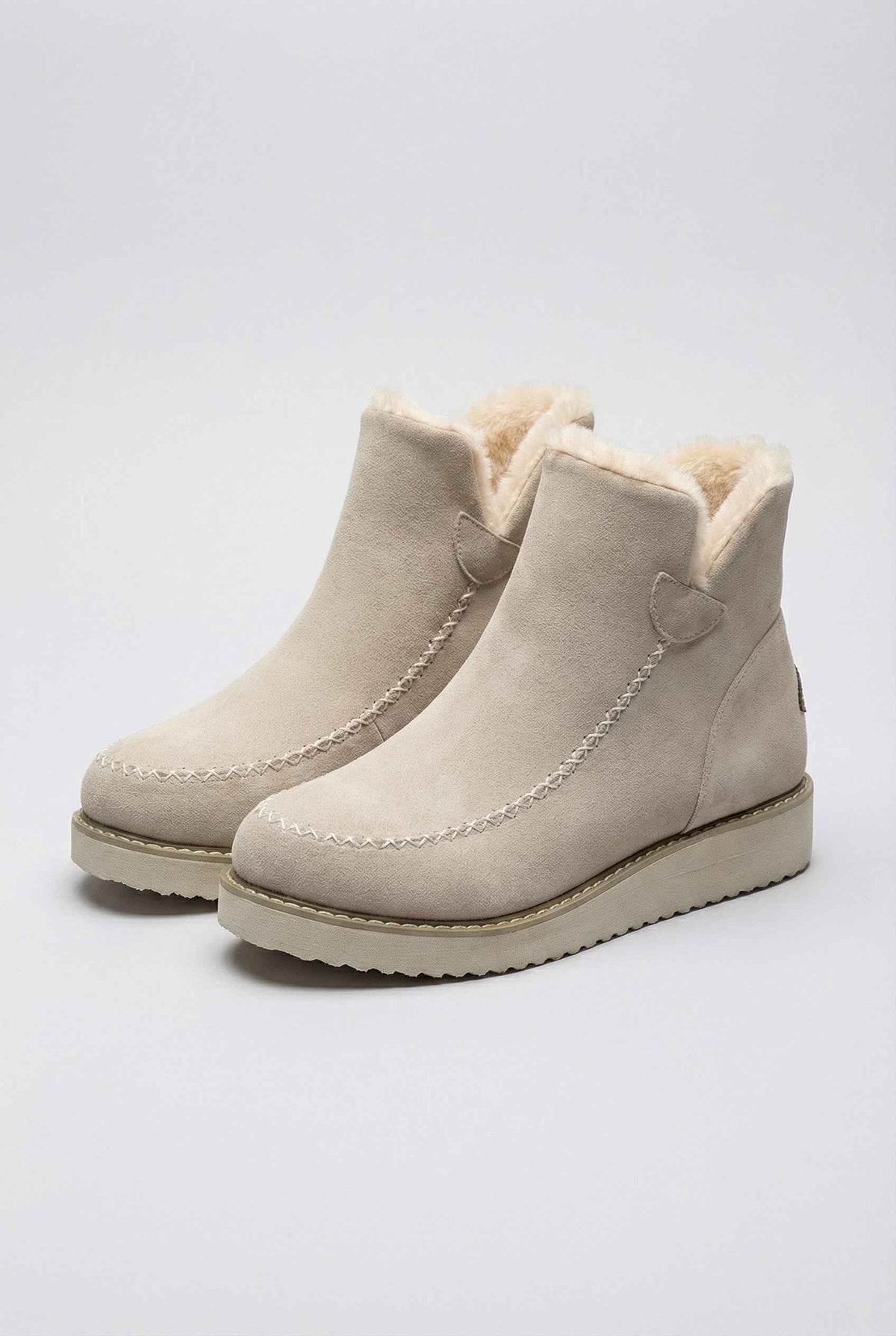 Victoria | Stylish Beige Ankle Boots with Eco-Friendly Sole - Lumina