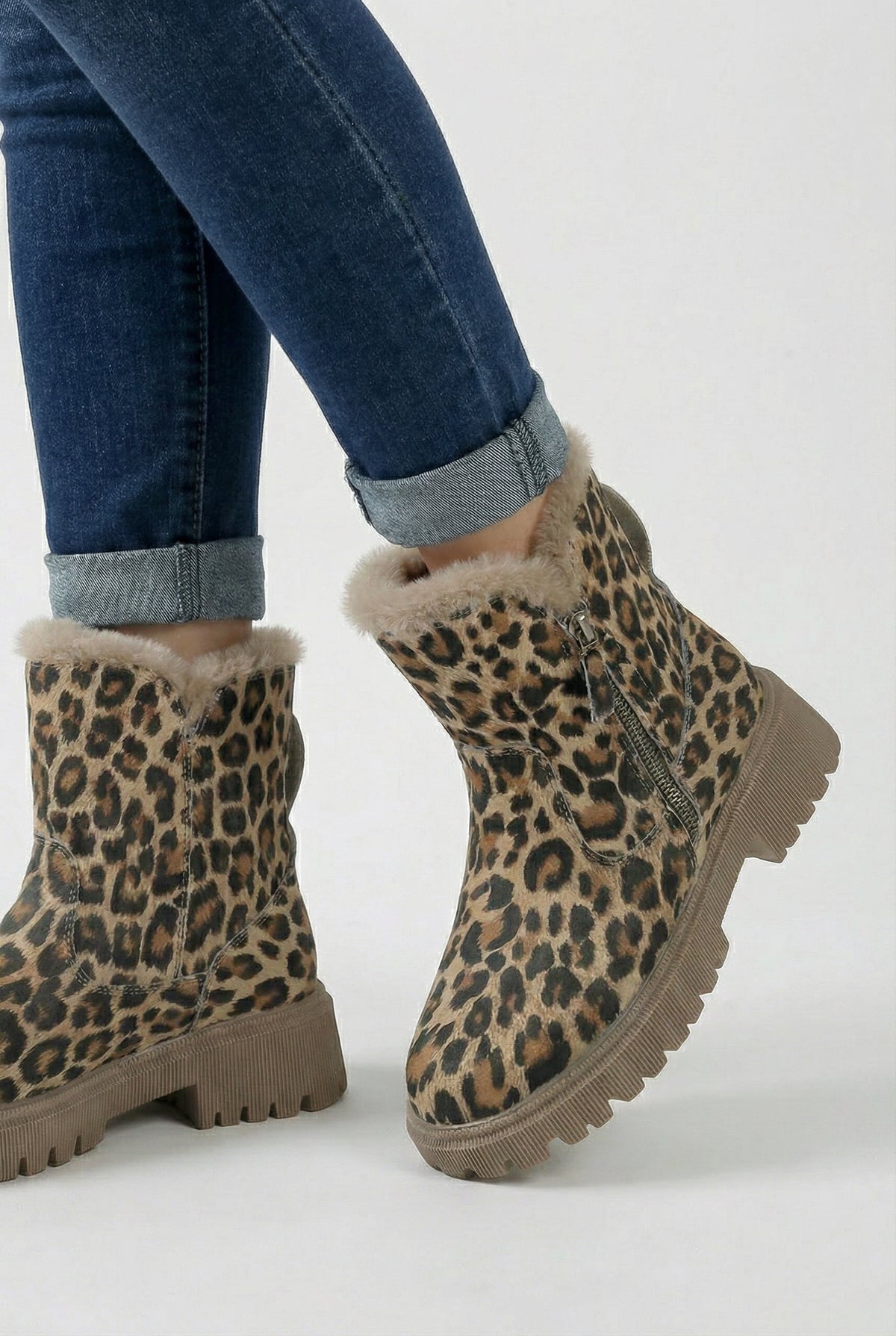 Victoria | Stijlvolle Leoparden Enkellaarsjes met Comfortabele Voering - Lumina