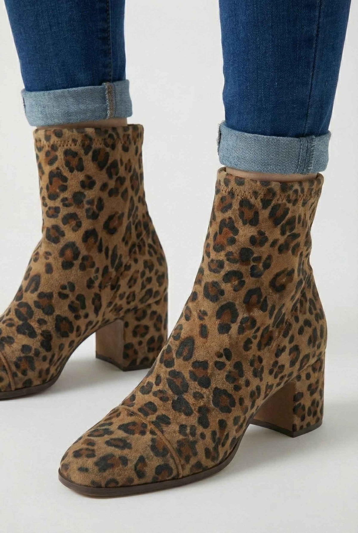 Victoria | Stylish Leopard Print Ankle Boots with Retro Heel - Lumina