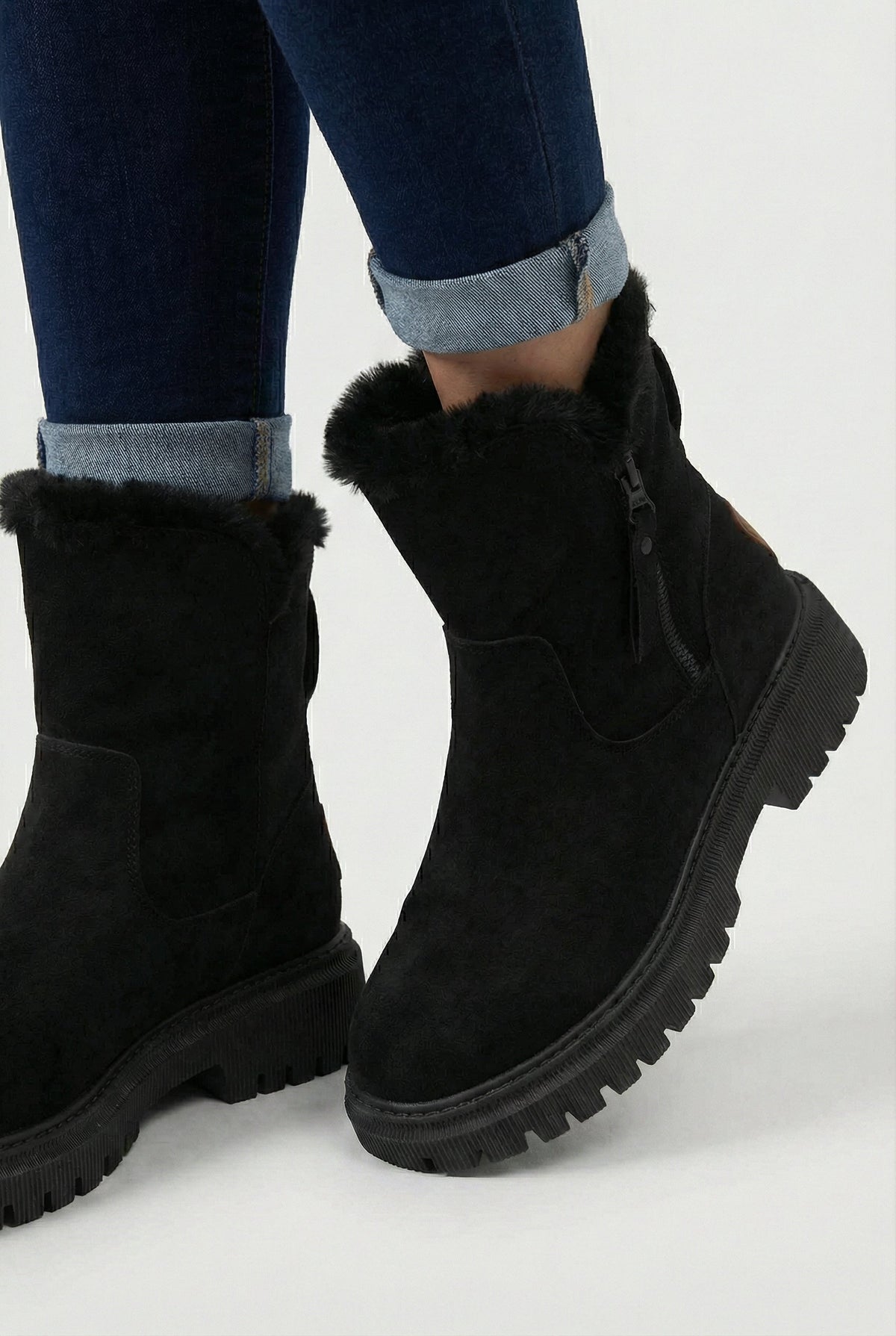 Victoria | Elegante Zwarte Waterdichte Winterlaarzen voor Dames - Lumina